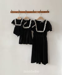 27[予約]monbebe anna velvet dress(mom)