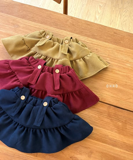 2[予約]ohho fran shirred strap skirt