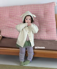 44[予約]ololala pom pom knit warmer leggings