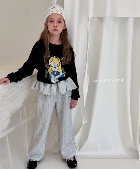 29[予約]poisson knit frill pants