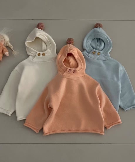 41[予約]ololala bell hood knit
