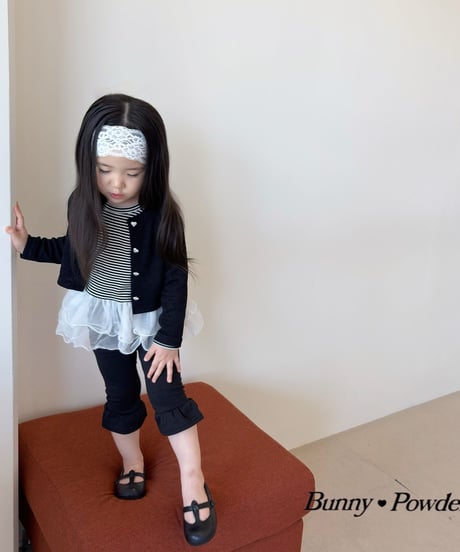 52[予約]bunny powder frill capri pants