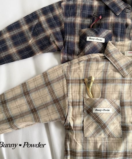 45[予約]bunny powder semi check shirt