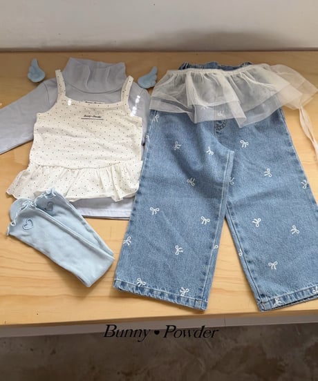 13[予約]bunny powder dot layered camisole