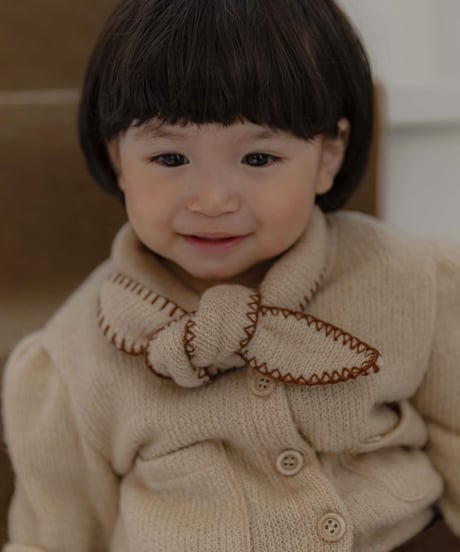 55[予約]OREN manon knit ribbon cardigan