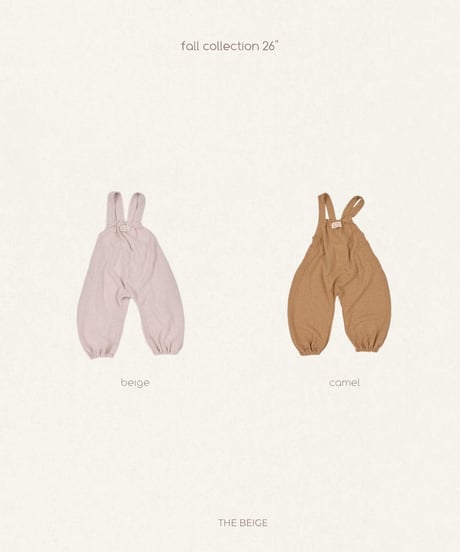 19[予約]送料無料 the beige knit overalls