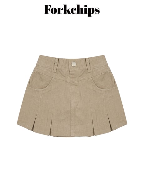 20[予約]FORKCHIPS harbor pleated skirt