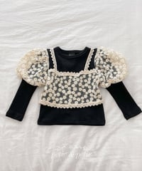 11[予約]petit&petit embroidered bustier t
