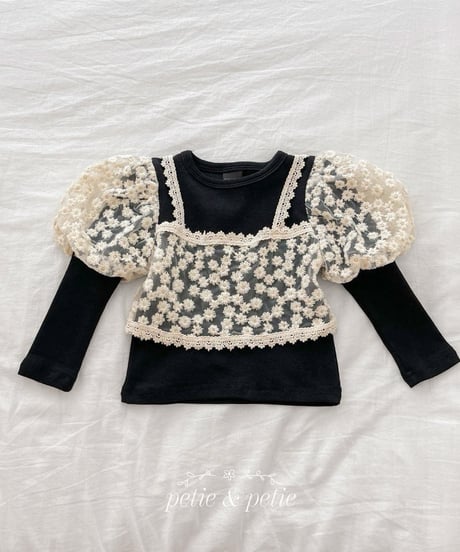 11[予約]petit&petit embroidered bustier t