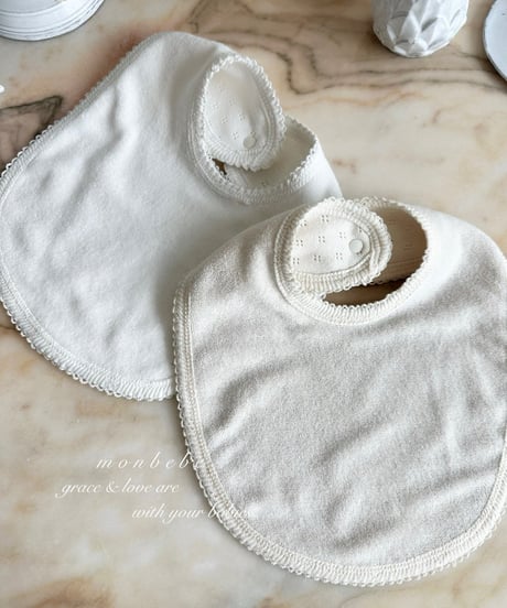42[予約]monbebe jacquard cotton bib