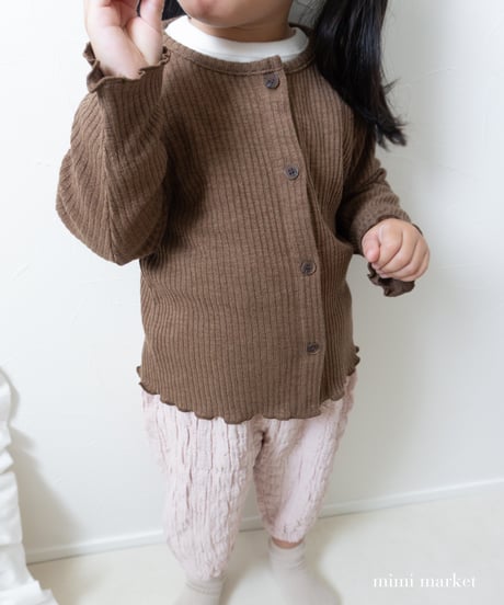 36[予約]mimi market liz rib cardigan