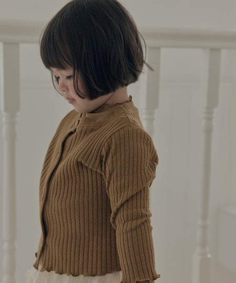 2[予約]送料無料 the beige 26 ribbed cardigan