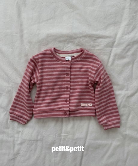 24[予約]petit&petit striped cardigan
