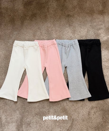 41[予約]petit&petit fleece ribbed flare pants