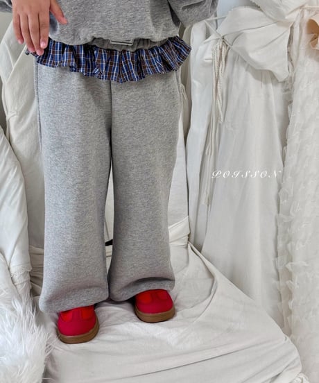 31[予約]poisson check frill pants