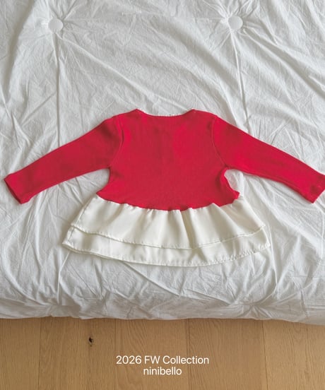 16[予約]ninibello eyelet tulip layered tee