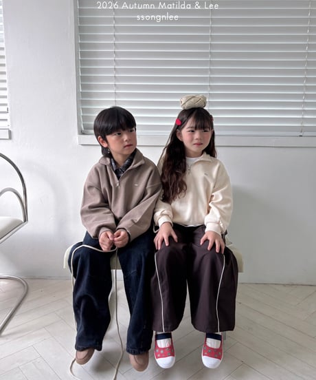38[予約]matilda&lee half zip up knit