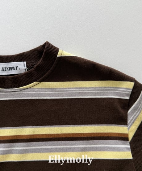 17[予約]ELLYMOLLY campus color block t-shirt