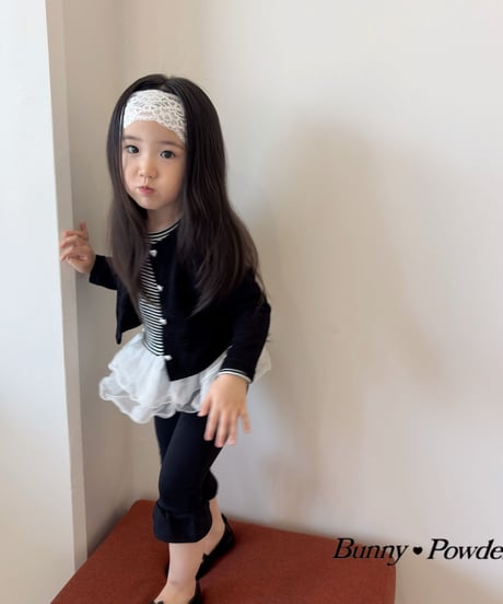 22[予約]bunny powder heart button cardigan