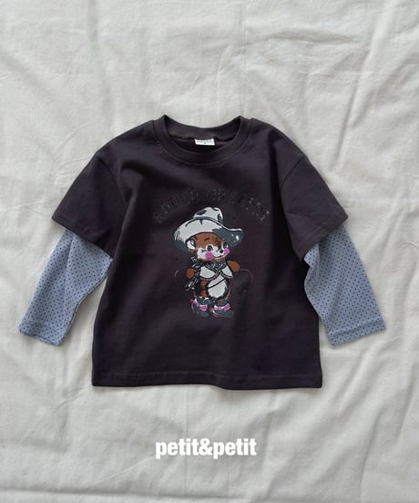 8[予約]petit&petit cowgirl layered t