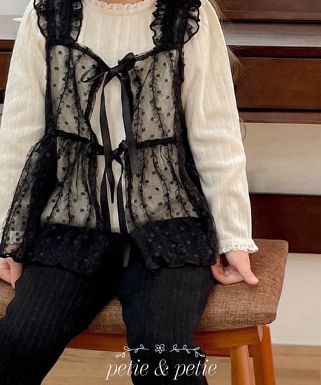 22[予約]petit&petit sugar frill vest