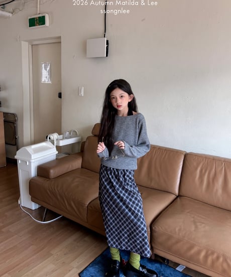 49[予約]matilda&lee check ribbon skirt