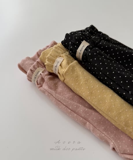 31[予約]Aosta milk dot pants