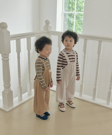 12[予約]送料無料 the beige multi stripe tee