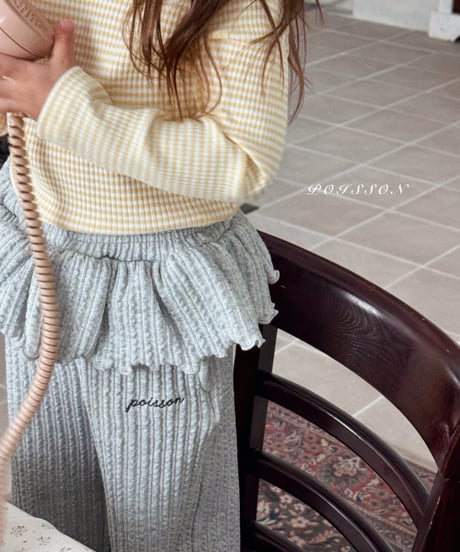 29[予約]poisson knit frill pants