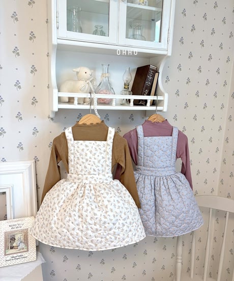 8[予約]ohho rose quilting suspender skirt