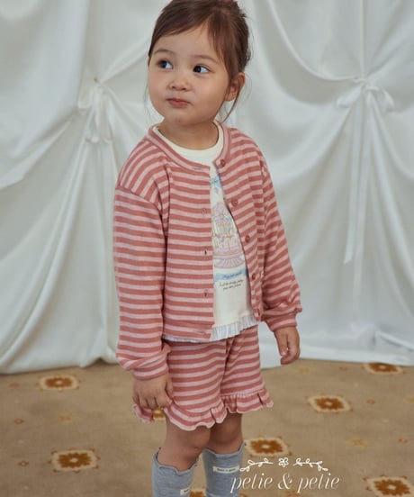 28[予約]petit&petit border frill pants