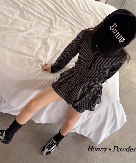60[予約]bunny powder maho tiered wrap skirt pants
