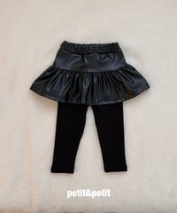 35[予約]petit&petit leather cancan skirt leggings