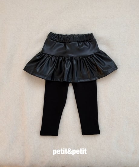 35[予約]petit&petit leather cancan skirt leggings