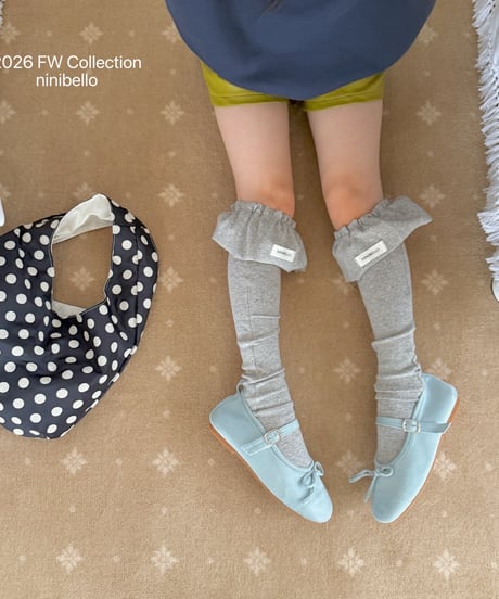54[予約]ninibello pinter frill knee socks