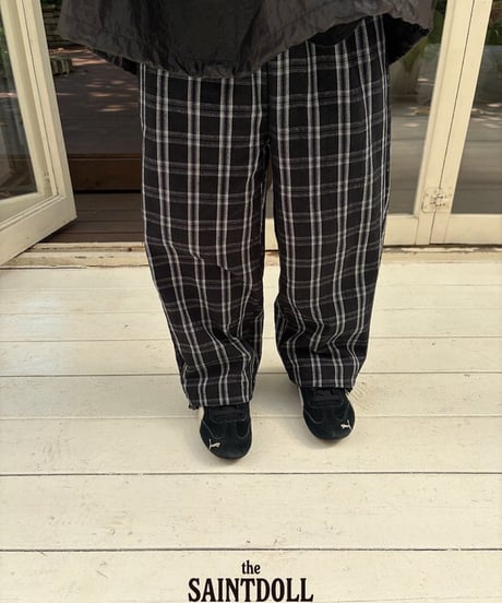 49[予約]saintdoll check string pants