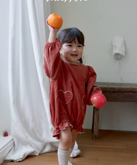 42[予約]marron heart suit(6-18m)