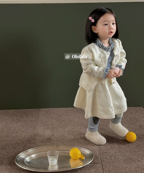 17[予約]ololala daisy knit matching set