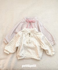 30[予約]petit&petit mink flower zip-up mtm