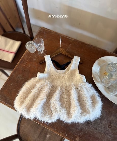 24[予約]marron bubble mini dress(XS-L)