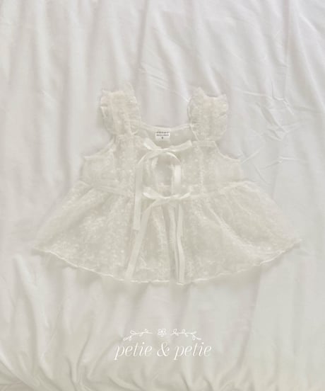 22[予約]petit&petit sugar frill vest