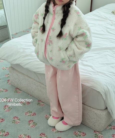 38[予約]ninibello flower petals area tumble jacket