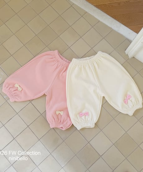 30[予約]ninibello petit ribbon jogger pants