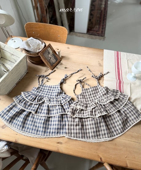 27[予約]marron check cancan ops(XS-L)