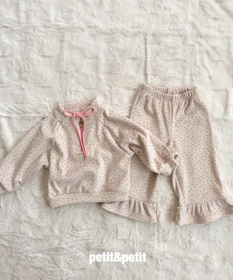 30[予約]petit&petit mink flower zip-up mtm