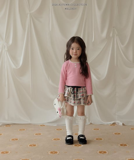 8[予約]melikey ribbon button t