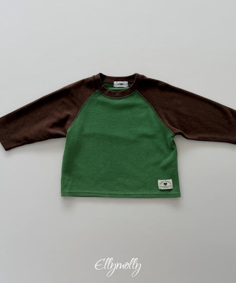 15[予約]ELLYMOLLY raon color block raglan t