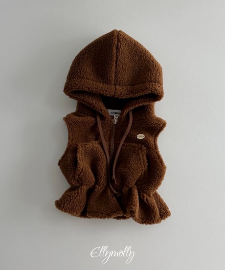 24[予約]ELLYMOLLY bear hood vest