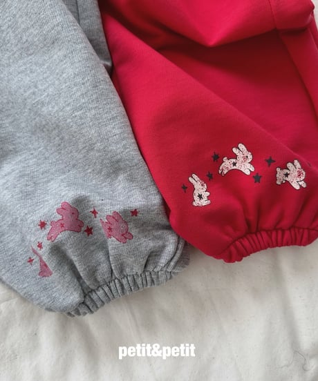34[予約]petit&petit jumping rabbit jogger pants