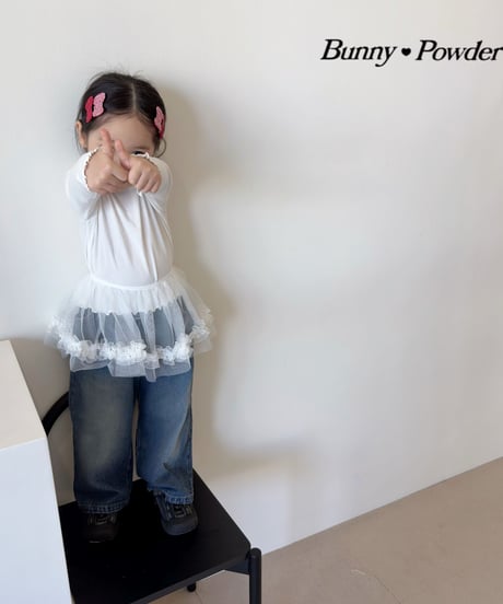 16[予約]bunny powder delicate half turtleneck t-shirt